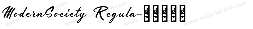 ModernSociety Regula字体转换